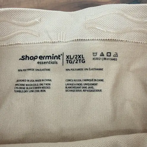 ShaperMint Essentials High Waist Body Shaper Shorts Beige XL 2XL Tan