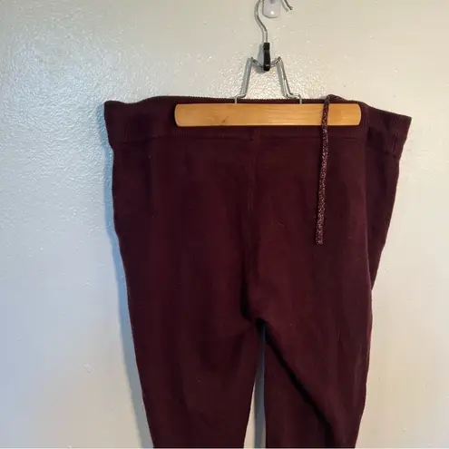 Soho New York & Co Street Cozy Sweater Joggers Burgundy Purple Size M