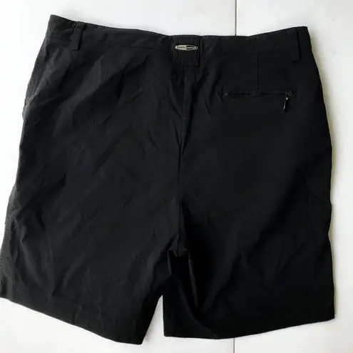 Jamie Sadock Golf Shorts Size 12 Black Front Zip Pockets Back Zip Pocket…