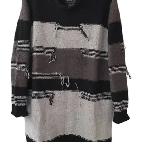 Akira  Dream Big Sweater black, brown, taupe combo