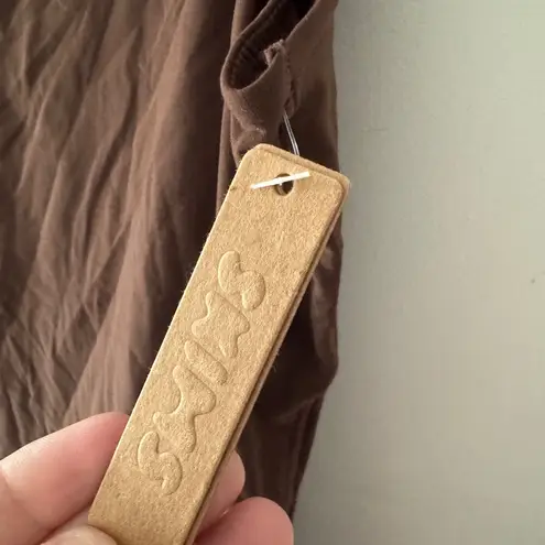 SKIMS NEW!! Fits Everybody High Neck Bodysuit in Cocoa Brown