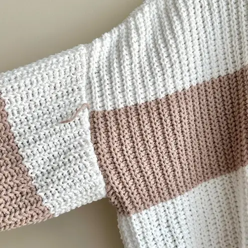 moon & madison Striped Chunky Cropped Knit Sweater