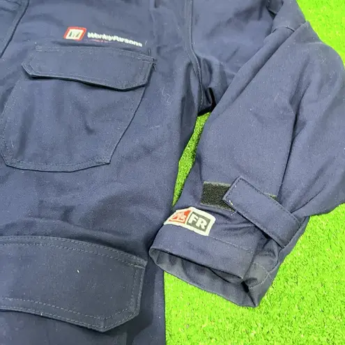 Vintage Work Jacket LG 2112 Fire Proof Arc Protection HRC2 Heavy Duty 9 Oz FR Size XL