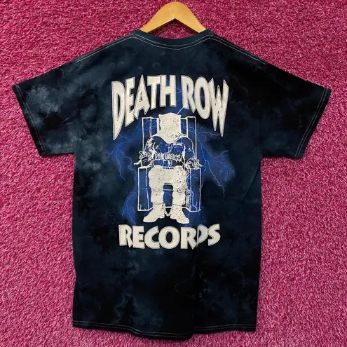 Death Row Records Logo Tie dye blue Tshirt size medium