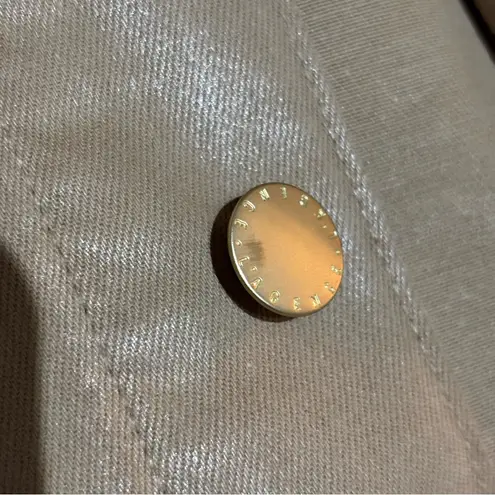 L'Agence L’AGENCE Janelle Cappuccino Coated Jacket Gold Buttons Raw Edge Women Small - Image 7