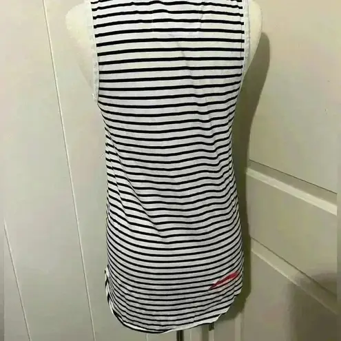 Frank & Eileen Asymmetrical Tee Lab Striped Tank Top Black White Size M