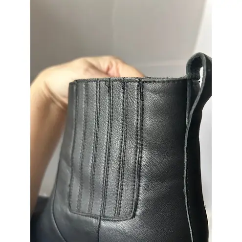 J.Crew  Black Leather Chelsea Western Boots size 7