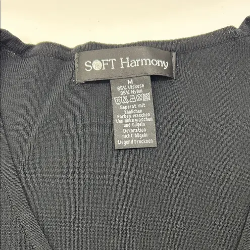 Black Floral Embellished Women's Sweater Size M