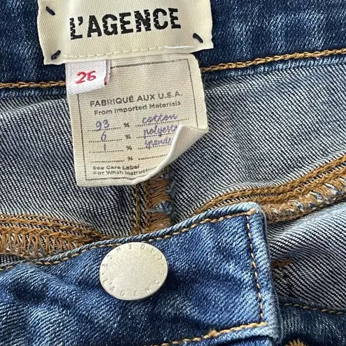 L'Agence L’Agence SZ 26 Margot Skinny Jeans High-Rise Stretch Pockets Laguna Wash Blue