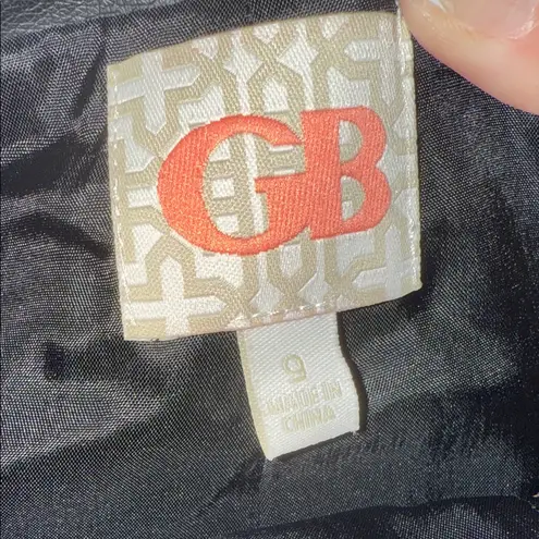 Gianni Bini GB GIANI BINI Black Faux Leather Mini Skirt w/ Gold Zipper Size 9 NWT