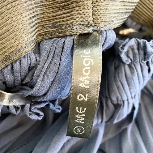 Magic ME 2 Palazzo Wide Leg Pants Flowy Drawstring Waist Casual Comfy Blue S