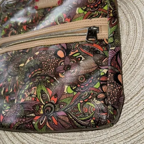 Sakroots Floral Crossbody‎ Bag Multi-Color Boho Adjustable Strap Zip Pocket