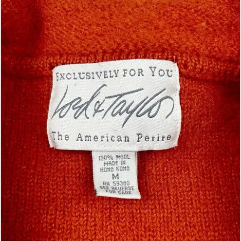 VTG Sweater Womens Academia Quiet Luxury PM Orange Wool Cardigan Buttons Size undefined