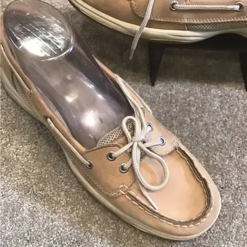 Sperry Top Sider Womens tan boat shoes size 11