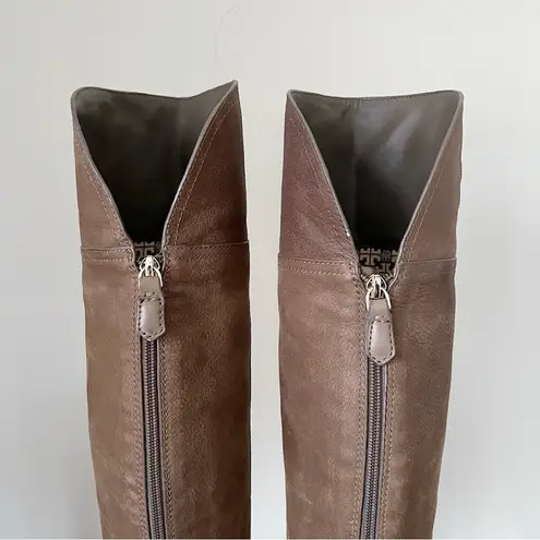 Tory Burch  • Simone Over-the-Knee Boots leather Weathered Brown taupe grey