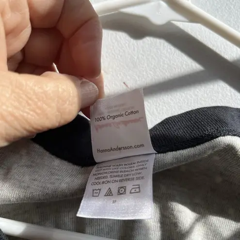 Hanna Anderson Pajama Top Shirt Women Size Large Blue Fair Isle Organic Cotton