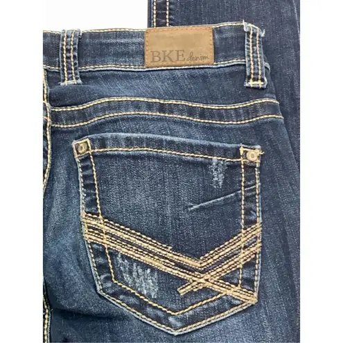 BKE Women's 5-Pocket Distressed Payton Denim Jeans Medium Wash Blue Size 25L