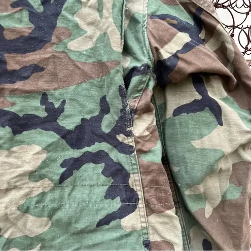 Vintage Old School Camo US Army Airborne Coat Cold Weather Field Medium Short