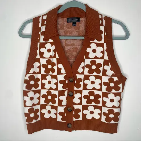 Say What? Say What Floral Sweater Vest L