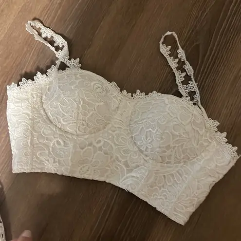 Misha collection rose lace set in white Size XS