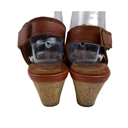 Cobb Hill Rockport Janna Slingback Wedge Sandal Womens 9 Comfort Coastal Grandma Orange