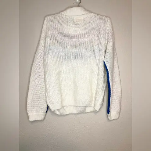 Fantastic Fawn Oversized Rainbow Stripe Turtle Neck Knit Sweater Size S