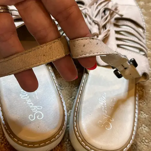 Seychelles BEIGE FRINGE SANDAL TASSEL COUNTRY WESTERN SZ 10 LEATHER BOHO COMFORT