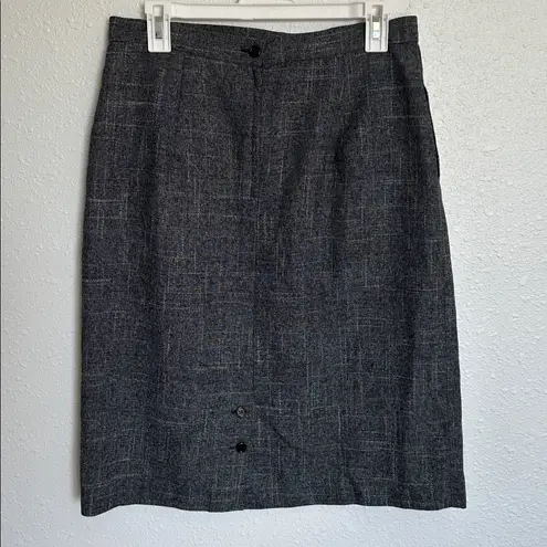 Karen Scott Charcoal Textured Skirt Vintage Size 16
