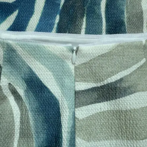 Lafayette 148 New York Pencil‎ Skirt Womens Size 4 Osprey Multi Printed Blue New