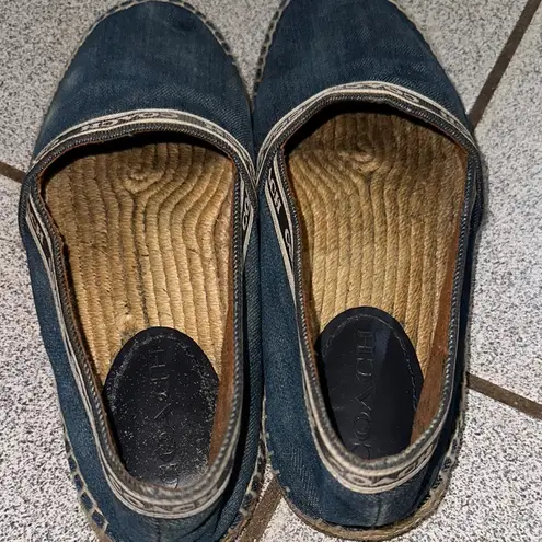 Coach Blue Loafers Slip-On Suede