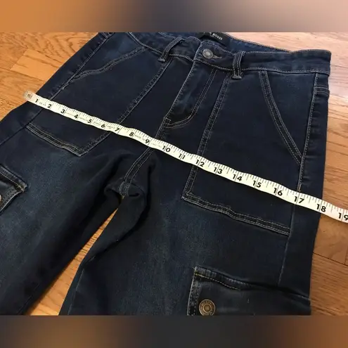 Nina Rossi high waist straight leg cargo denim pants size S