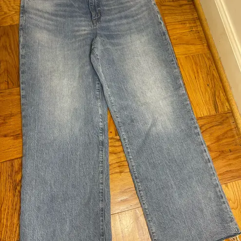 J.Crew  Factory Wide Leg Crop Jeans Size 31T Raw Hems High Rise BO755
