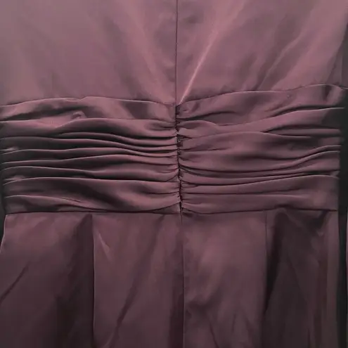 Mac Duggal Ieena for Plum Purple Satin V-neck Jumpsuit Size 2 US $358