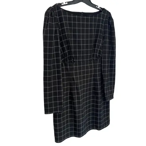 H:ours Revolve | NWT  Long Sleeve Plaid Black And White Mini Dress Size L