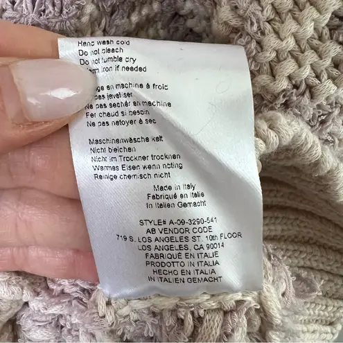 ANINE BING NWT Tommy Cardigan Sweater in Lavender and Cream