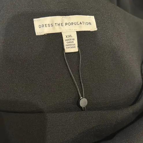 Dress the Population NWOT Tiffany One-Shoulder Midi Dress Black XXL