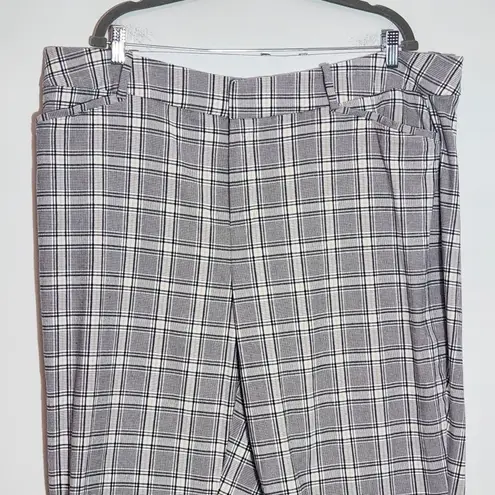 Ava & Viv Gray Plaid Cropped Pants Size 20 Plus Size Plaid Pants