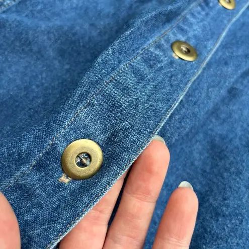 Classic Elements Vintage denim skirt button down full length Woman’s 14