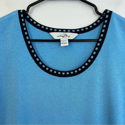 Ming Wang Light Blue Sleeveless Blouse/Tank Size Large