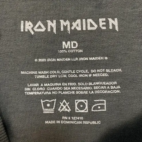 Iron Maiden a Real Dead One Gray Tie Dye Tshirt Size Medium