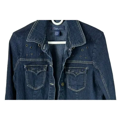 Baccin Size XL Women's Long Sleeve Blue Demin Jacket