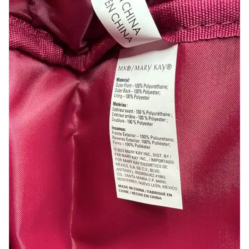 Mary Kay Makeup Bag Pouch Lilac Maroon Pink Flower Zippered Vanity Travel Case