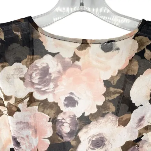 Floral Sheer Maxi Kimono Dress Coverup Size 3X