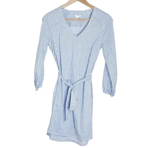 J. Crew Factory Blue/White Striped Tie