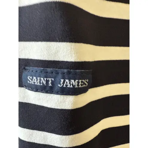 Saint James Nautical Stripe Dress Anti UV Stretch Fabric Size 6 Blue