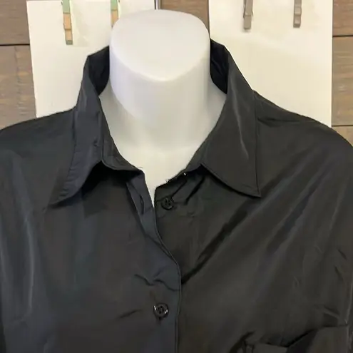 ZARA  Black Button Down Cropped Long Sleeve Jacket w/ Elastic Wristbands-Large - Image 4