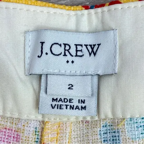 J. Crew Factory Floral Basket Weave Chino Shorts Yellow Multi 4