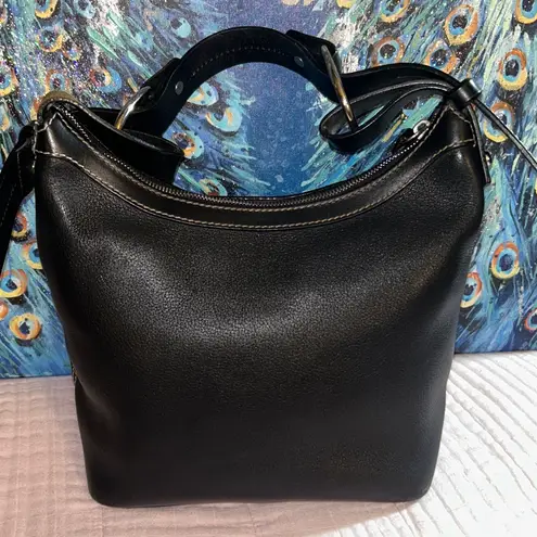 Dooney & Bourke Vintage  Black Leather Satchel Shoulder Bag