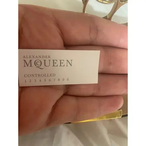 Alexander McQueen Black Embroidered Floral Clutch Evening With Knuckle Handle