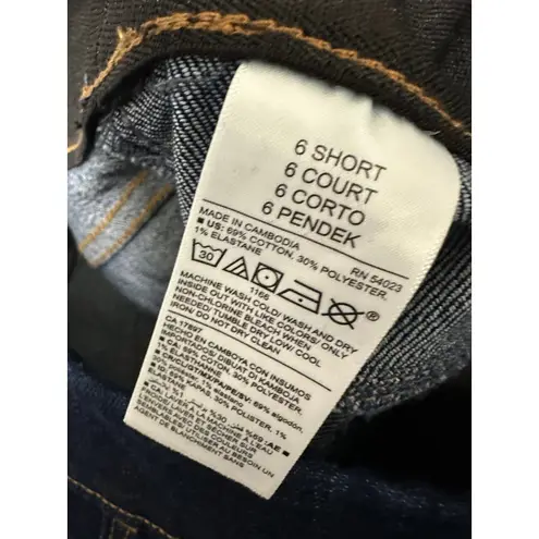 Old Navy  Dark‎ Wash Mid-Rise Rockstar Super Skinny Jeggings Denim Women 6 Short